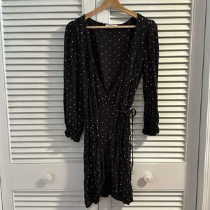 American Eagle Polka Dot Wrap Dress Medium